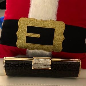 Brand new Brown & Gold clutch evening bag